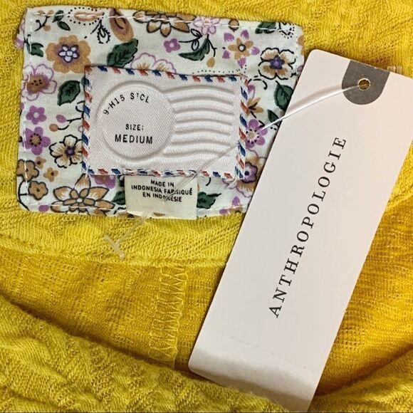 Anthropologie Seamed + Textured yellow tank - Picture 8 of 10